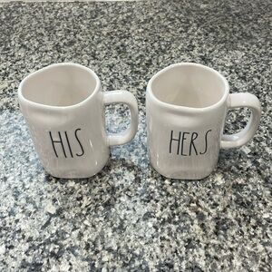 Rae Dunn Artisian Collection by Magenta His and Hers Coffee Mug Set